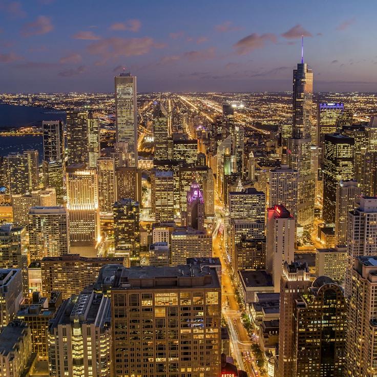 City skyline in Mountain View, United States